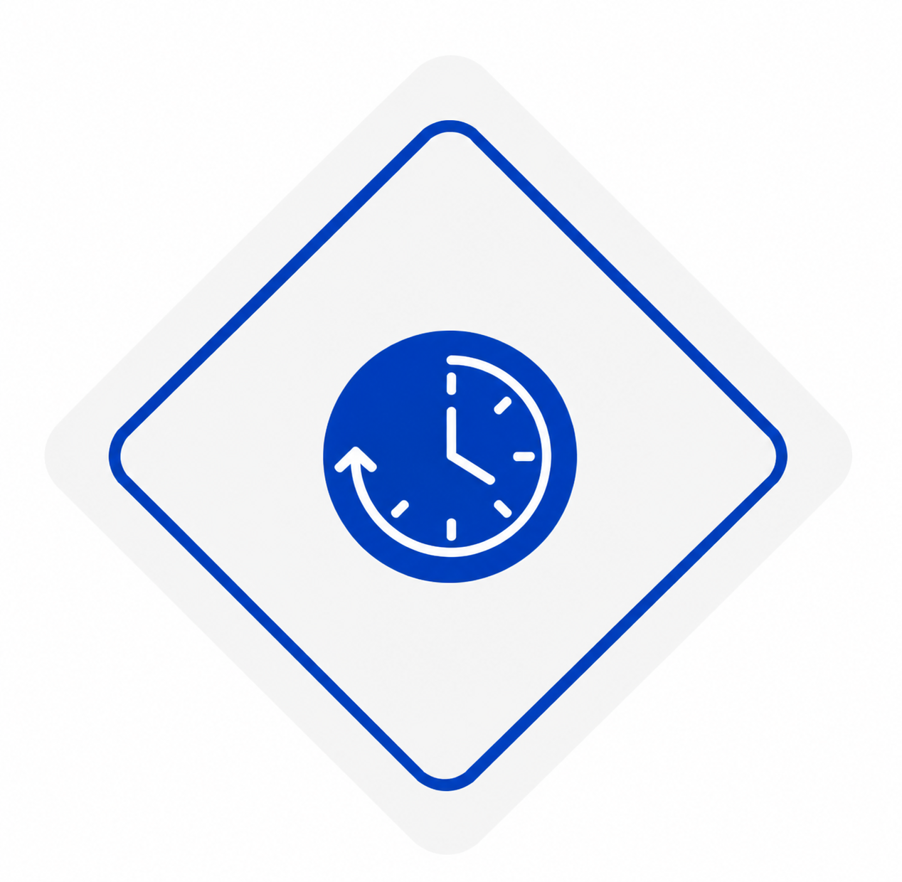 Blue Clock Refresh Diamond Badge