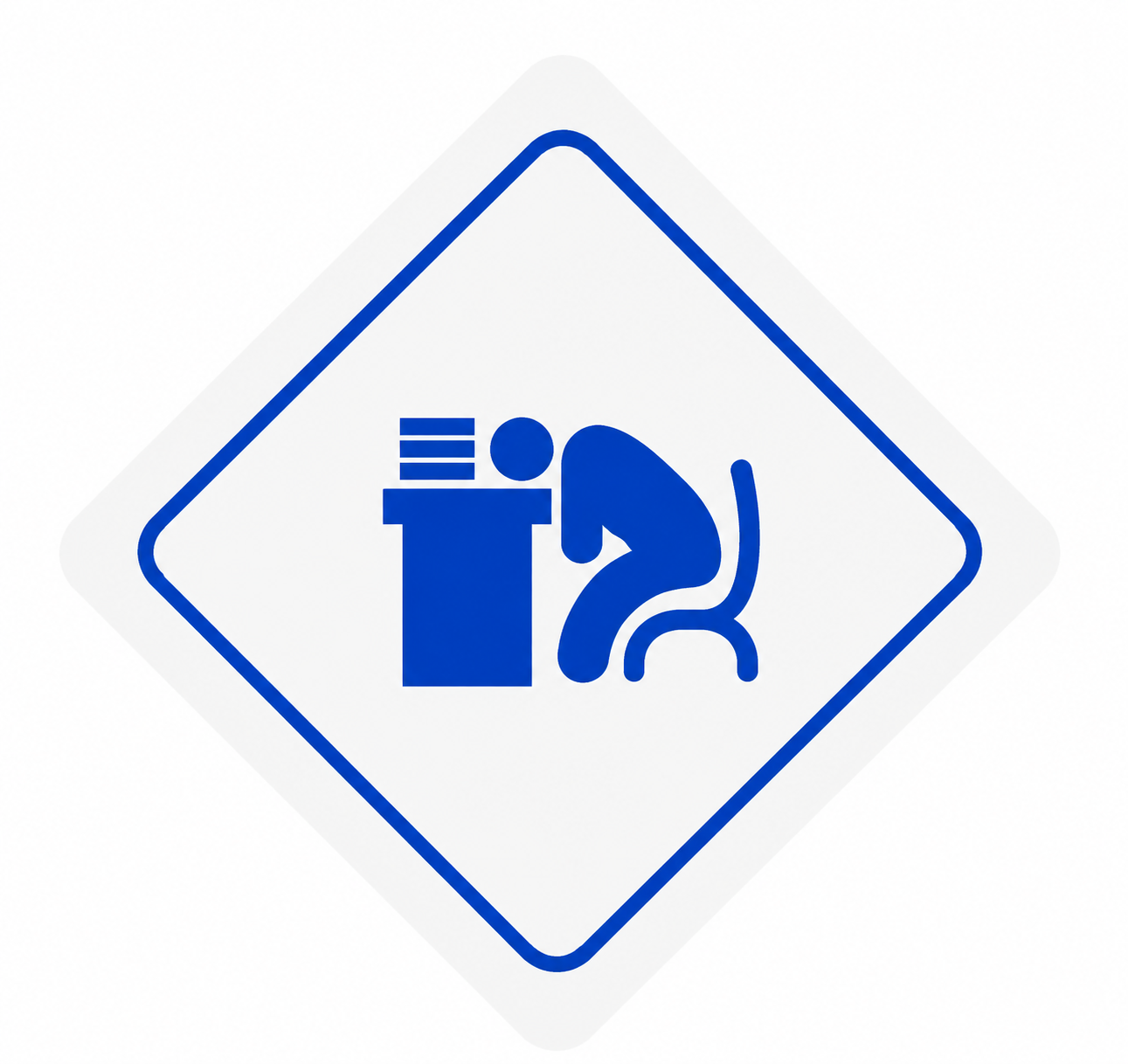 Overworked Desk Worker Diamond Icon